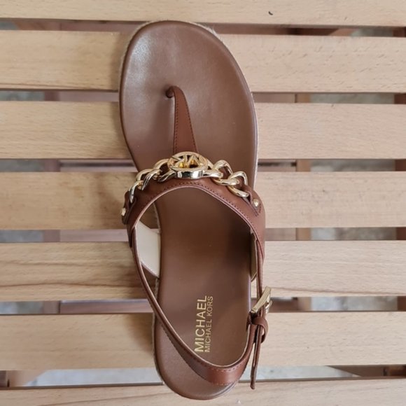 MICHAEL Michael Kors Roxane Leather Wedge Sandal - Picture 8 of 10